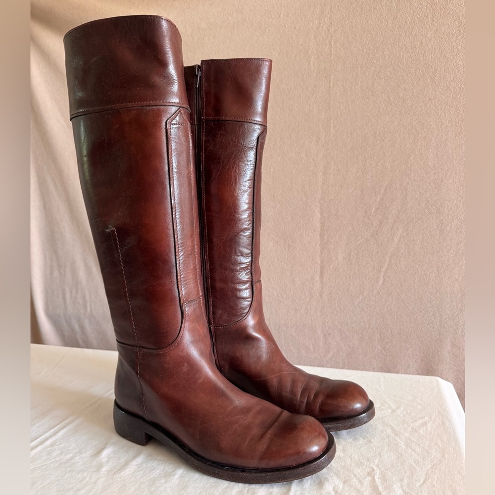 SOLD! Brown Leather Boots from Bergdorf Goodman